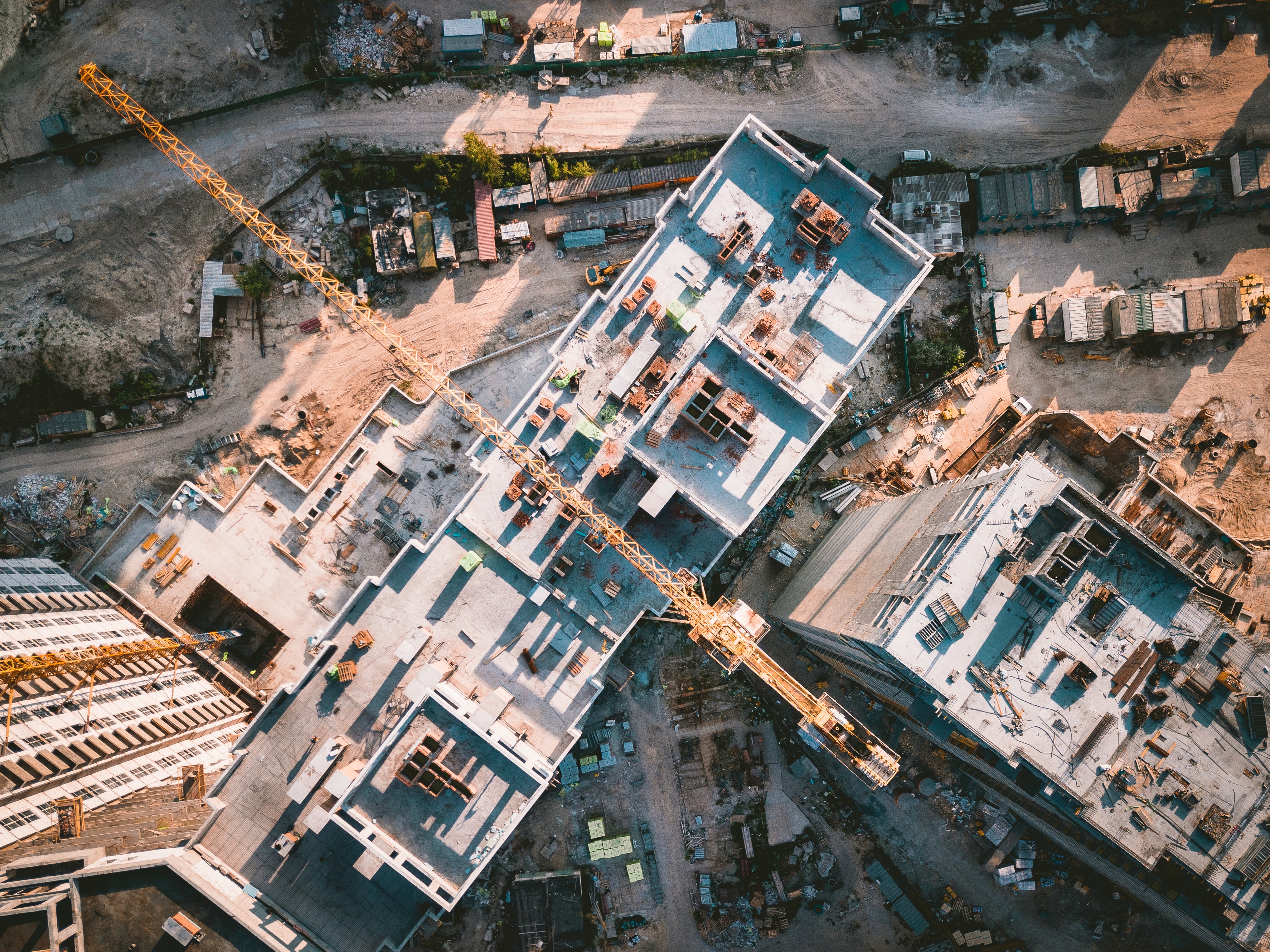 Aerial construction view